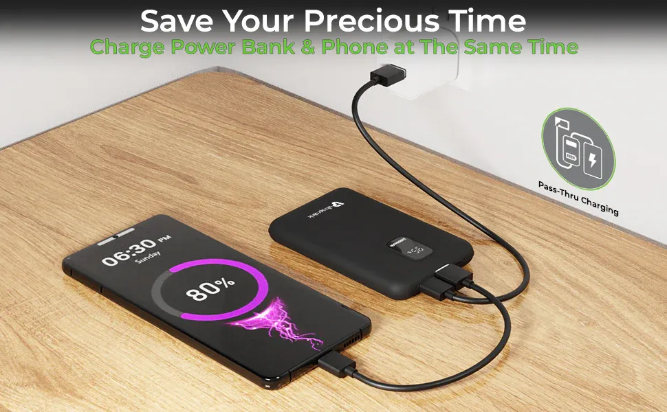 UltraProlink 10,000mAh 22.5W Juice-Up Slim 10K Power Bank UM1117BLK overview 4
