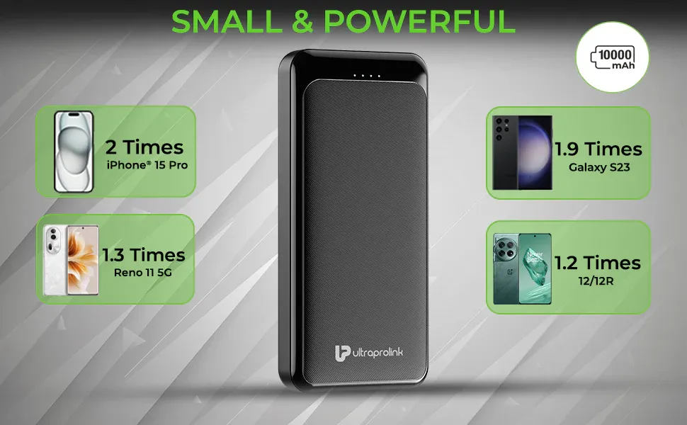 UltraProlink 10000mAh Slim 22.5W QC - PD - PPS Power Bank|Juice - Up Pronto UM1115BLK overview 4