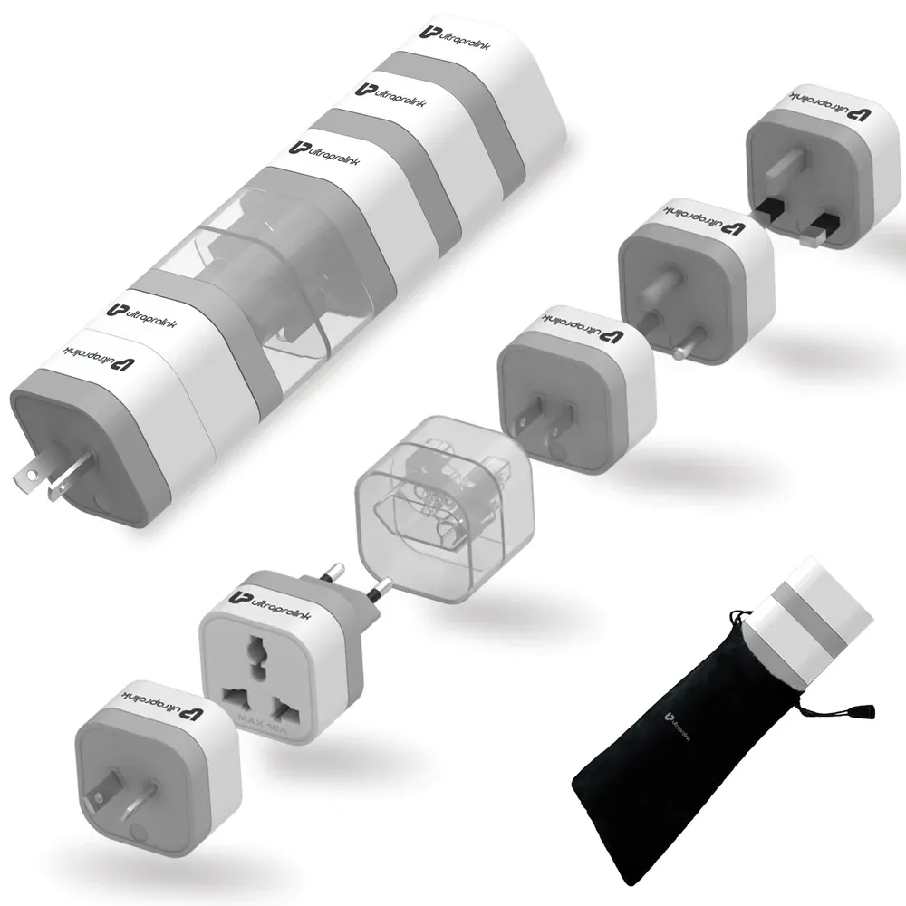 UltraProlink 5 Plugs Travel Adapter UM1164 (White)