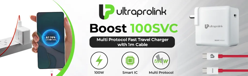 UltraProlink Boost 100SVC SuperVooC Type C Charger UM1346C overview 1