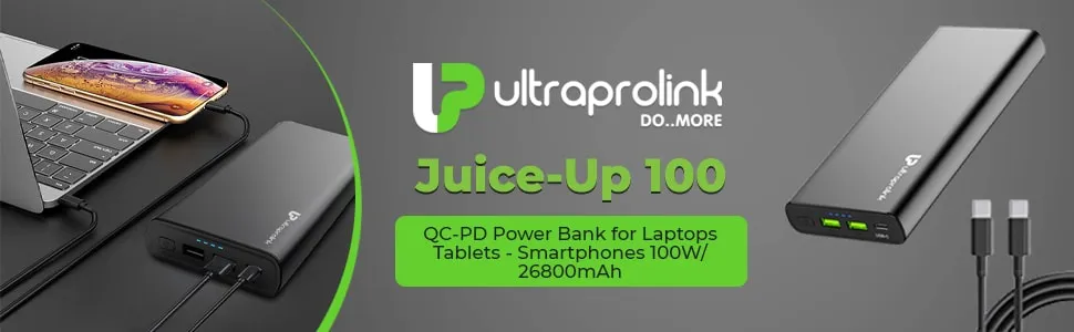 UltraProlink Juice-UP 100W Power Bank | QC-PD -PPS 26800mAh | 94.7Wh UM1107 overview 1