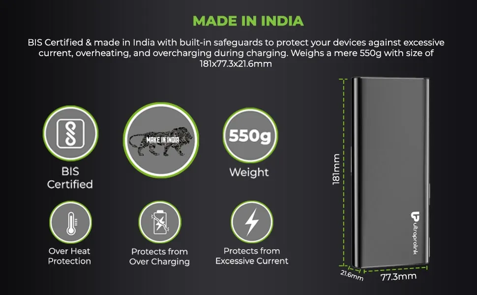 UltraProlink Juice-UP 100W Power Bank | QC-PD -PPS 26800mAh | 94.7Wh UM1107 overview 3