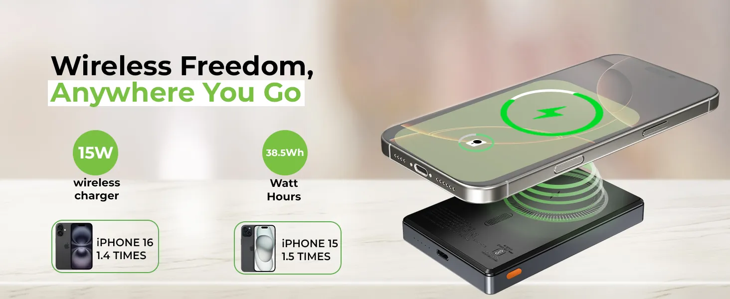 UltraProlink Juice-Up Mag 4 Wireless Magnetic Power Bank (5,000mAh) UM1125GRY overview 3