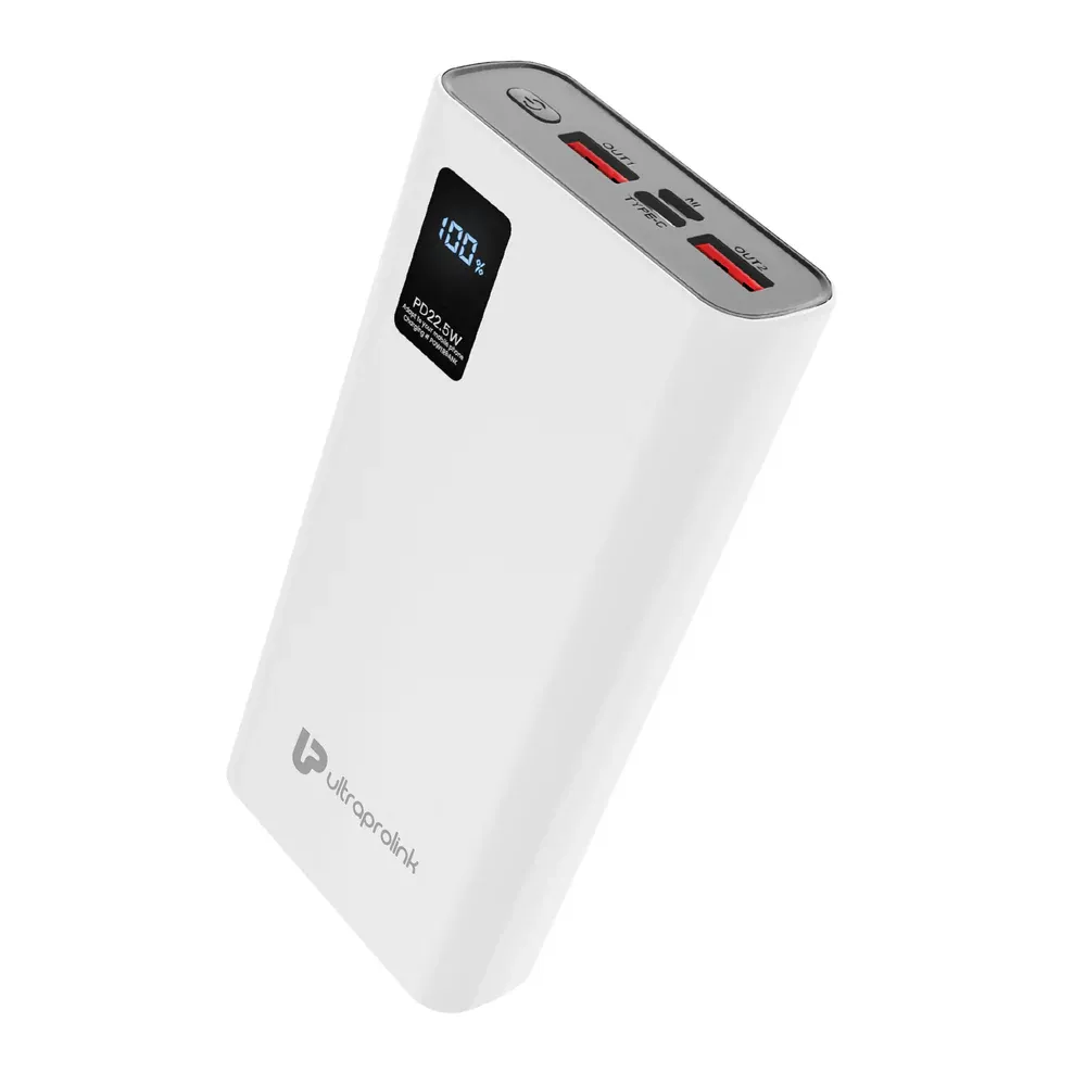 UltraProlink Juice-Up Pro+ 20000 mAh 22.5 W Power Bank (White)
