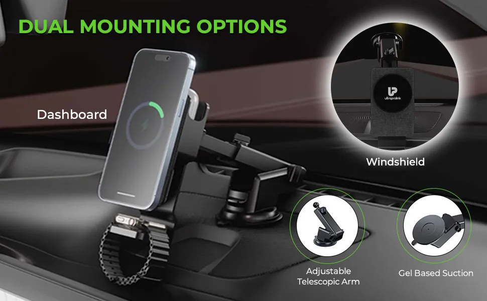 UltraProlink Vylis 20W Mag-Safe Wireless 3-in-1 Car Charger UM1140 overview 5