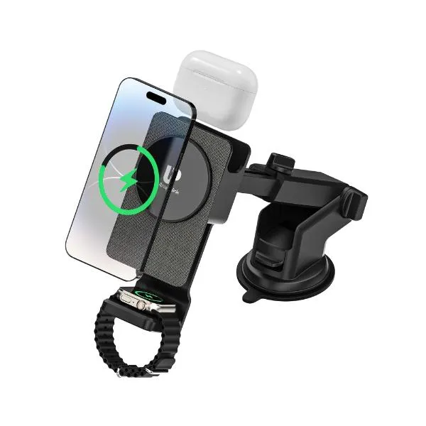 UltraProlink Vylis 20W Mag-Safe Wireless 3-in-1 Car Charger UM1140