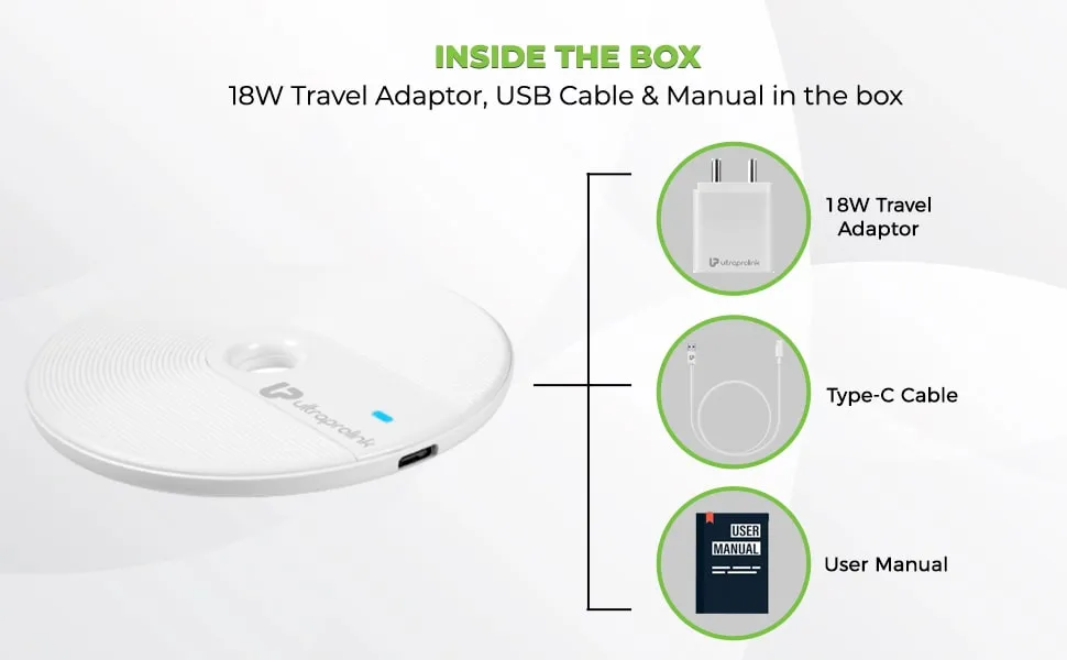 UltraProlink Vylis Plate 15 Wireless Charger UM1006DW overview 6