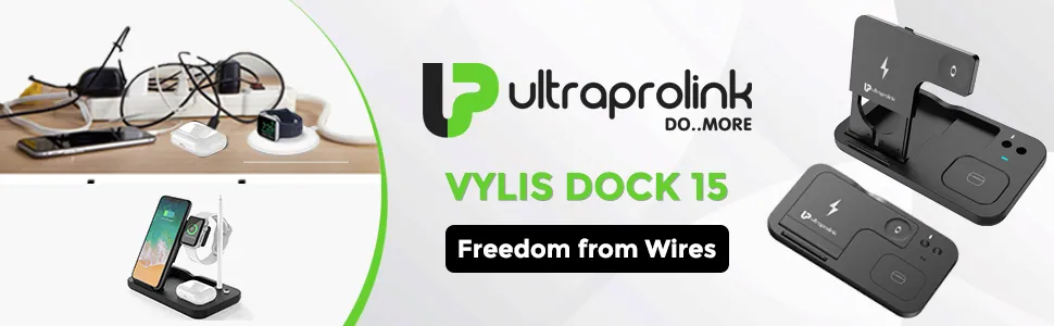 Ultraprolink Vylis15 4-in-1 Wireless Dock 15W Wireless Charger UM1006N overview 1