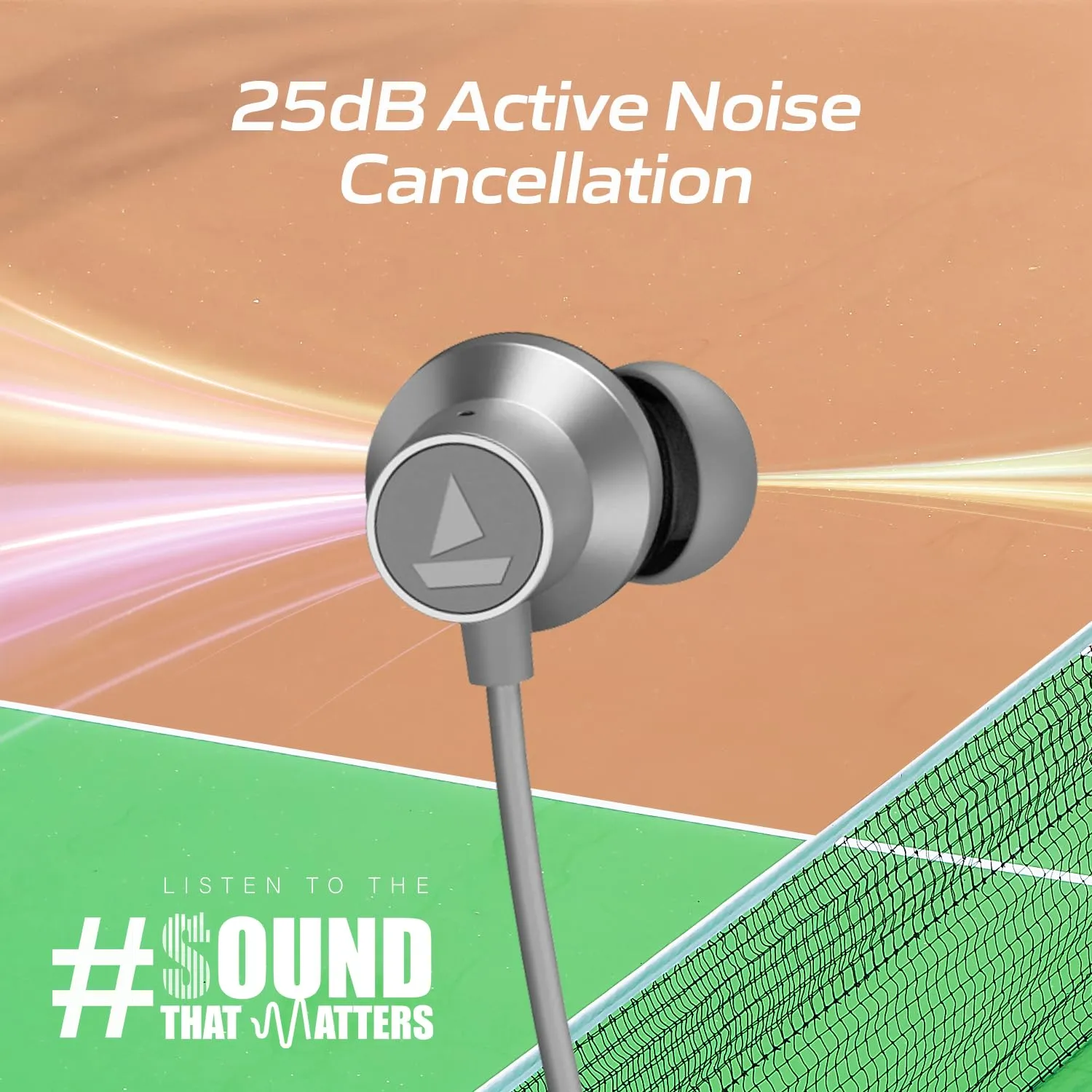 boAt Rockerz 280 ANC w/Crystal Bionic Sound Powered by Dirac Opteo in- Ear Bluetooth Neckband (Funky Grey) overview 2