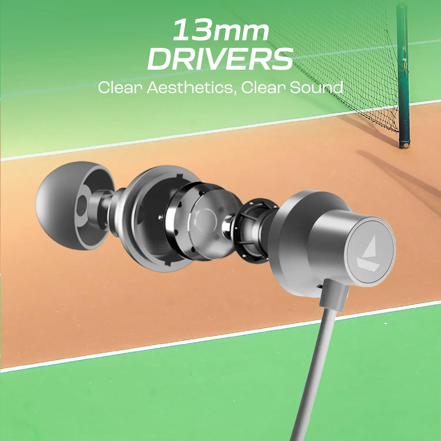 boAt Rockerz 280 ANC w/Crystal Bionic Sound Powered by Dirac Opteo in- Ear Bluetooth Neckband (Funky Grey) overview 6