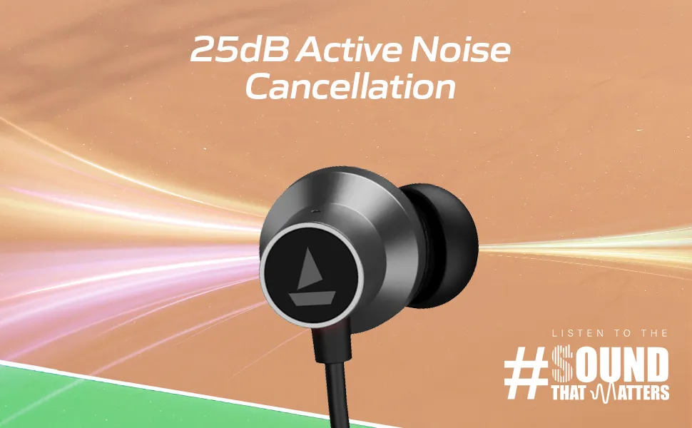 boAt Rockerz 280 ANC w/Crystal Bionic Sound Powered by Dirac Opteo in- Ear Bluetooth Neckband (Gunmetal Black) overview 2