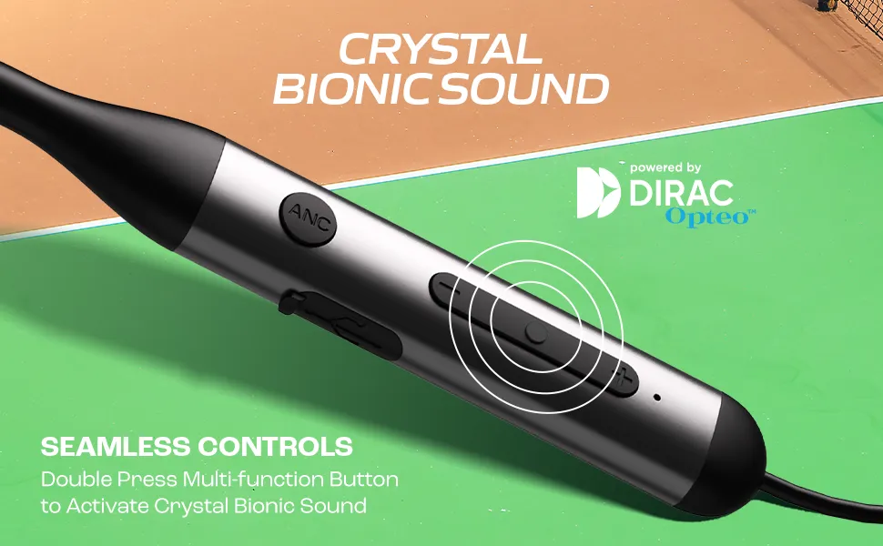 boAt Rockerz 280 ANC w/Crystal Bionic Sound Powered by Dirac Opteo in- Ear Bluetooth Neckband (Gunmetal Black) overview 3