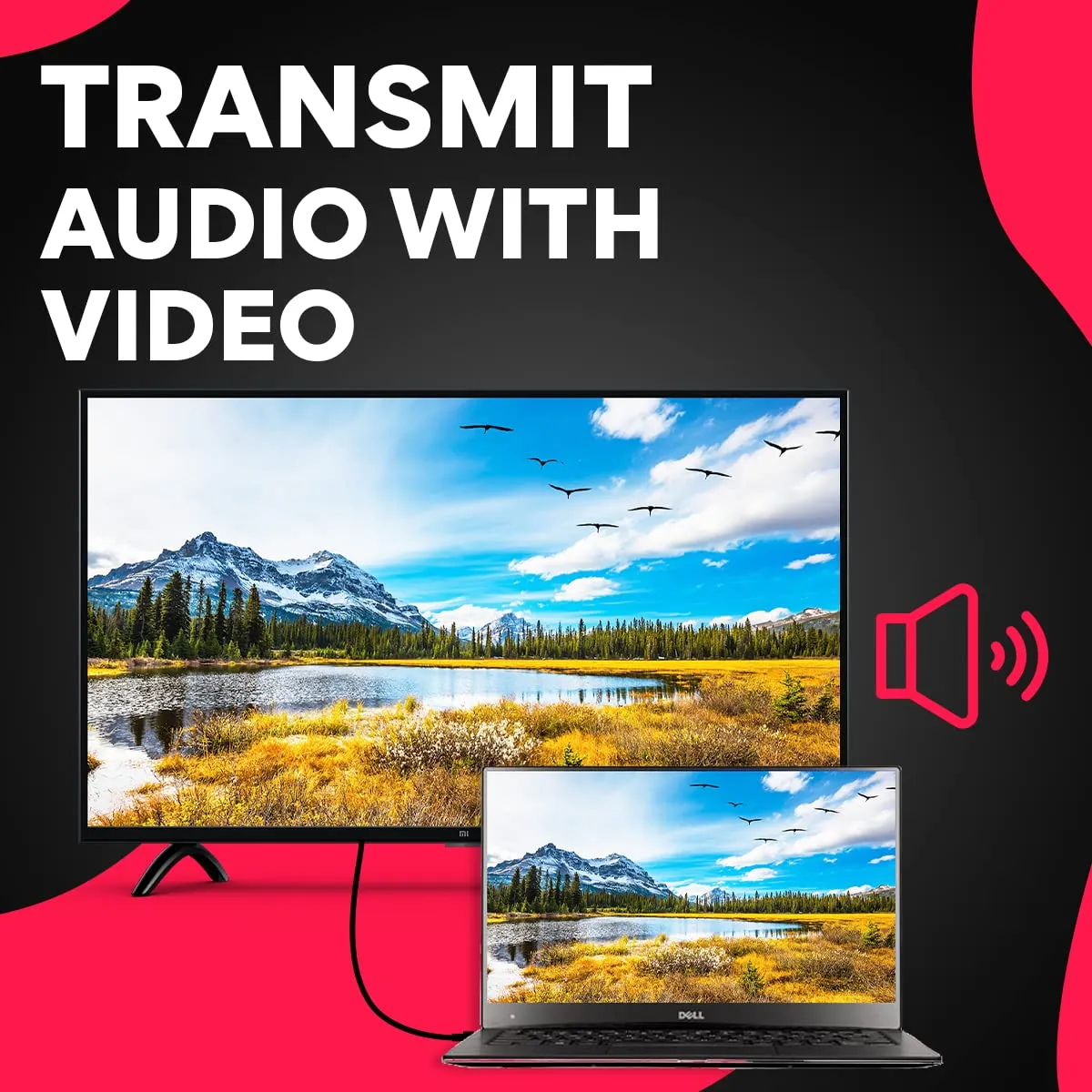 coconut HDMI to VGA with Audio Adapter High Speed 4K HD Video Converter Gold Plated HDMI to VGA (Male to Female) for Computer, Laptop, Xbox, HDTV - Black overview 5