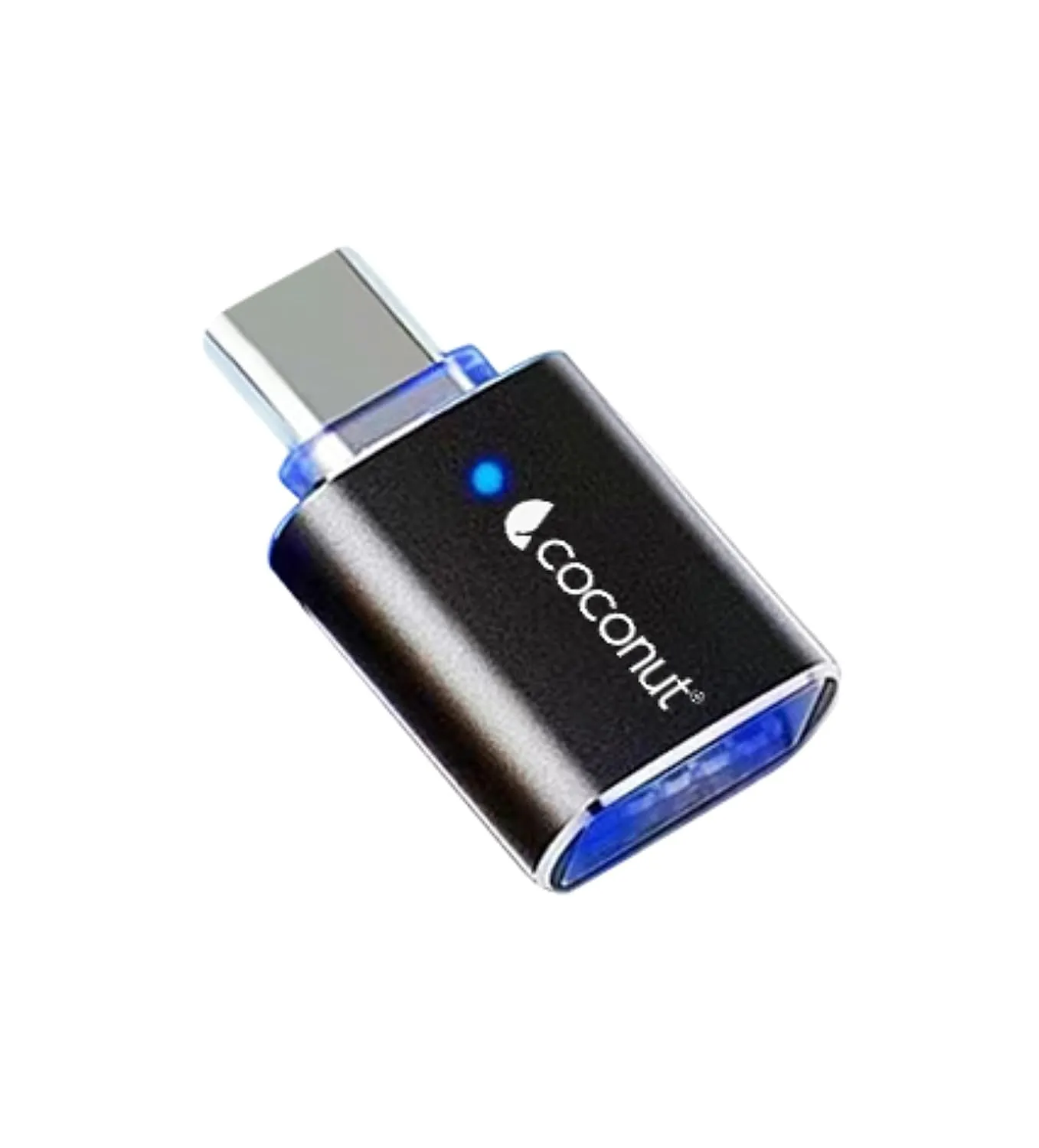 coconut OT01 USB 3.0 to Type C OTG Adapter, Aluminum Body (Black) overview 1