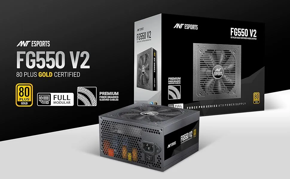 Ant Esports FG550 V2 Gold 550 Watt Fully Modular Smps overview 1
