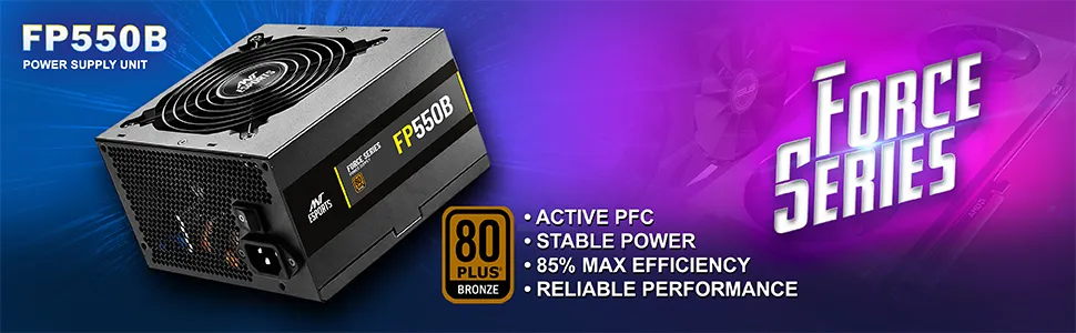 Ant Esports FP550B 80 Plus Bronze SMPS overview 2