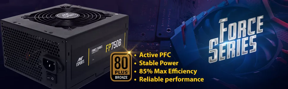 Ant Esports FP750B Force 750 Watt 80 Plus Bronze SMPS overview 1