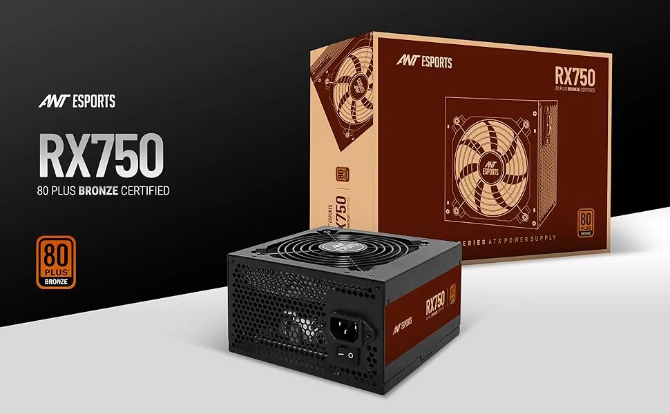 Ant Esports RX750 80 Plus Bronze Gaming Power Supply overview 1