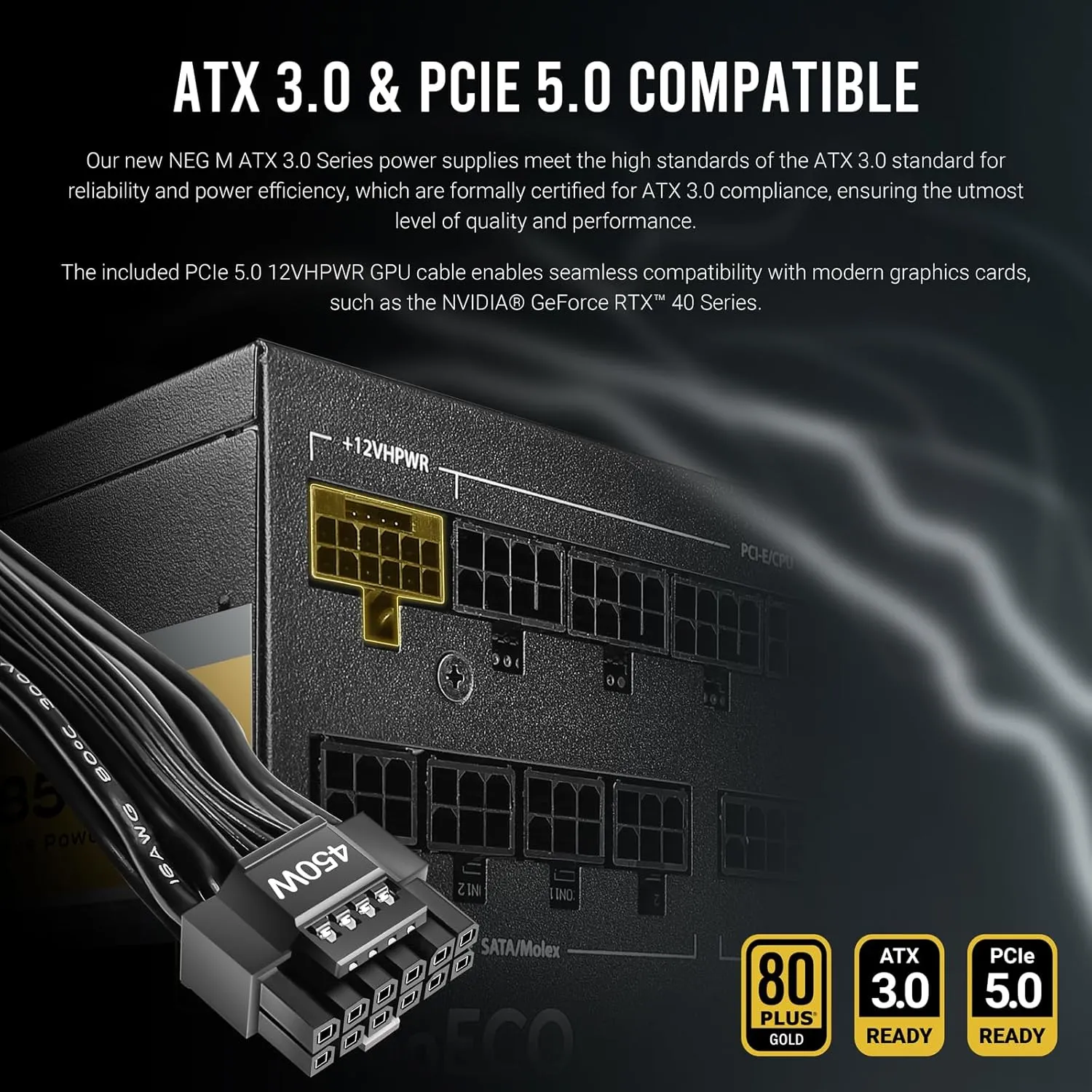 Antec NE1000G M ATX 3.0 80 Plus Gold SMPS overview 2