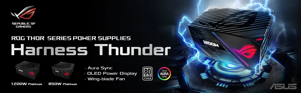 Asus ROG THOR 850P 850W Fully Modular RGB PSU overview 1