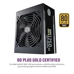 Cooler Master MWE 1250 V2 ATX3.0 1250 Watt 80 Plus Gold SMPS overview 1