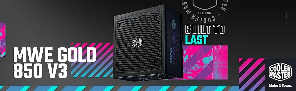 Cooler Master MWE Gold 850 V3 850 Watt 80 Plus Gold ATX 3.1 Full Modular PSU overview 1
