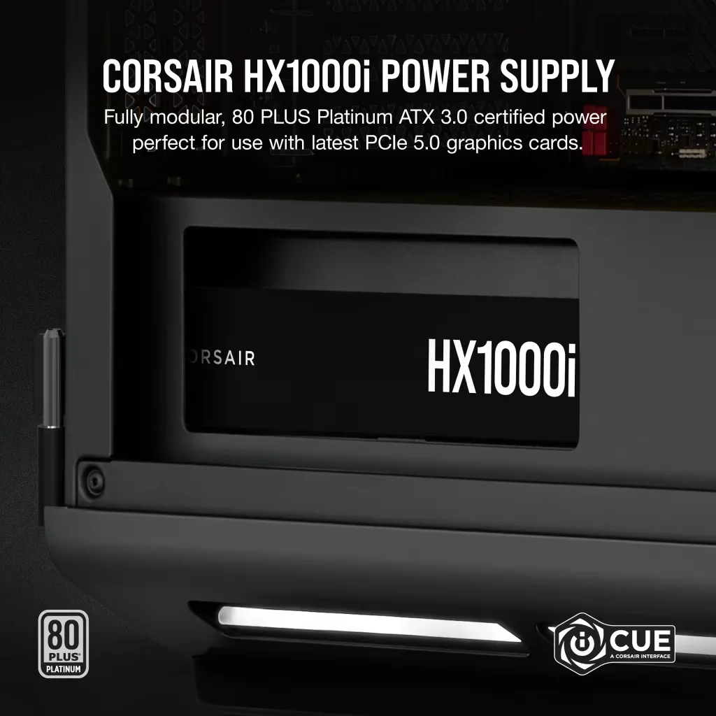 Corsair HX1000i 1000 Watt ATX 3.0 80 Plus Platinum SMPS overview 1