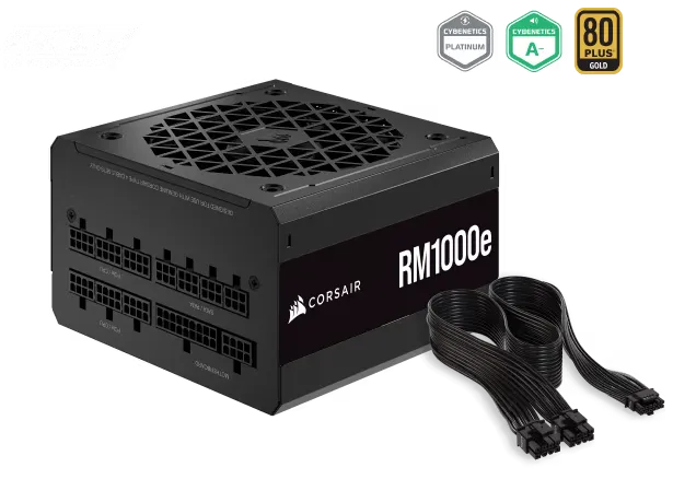 Corsair RM1000e 1000 Watt 80 Plus Gold ATX 3.0 SMPS overview 2