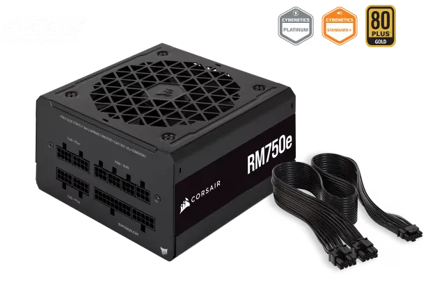 Corsair RM750e 750 Watt 80 Plus Gold ATX 3.1 Power Supply overview 2