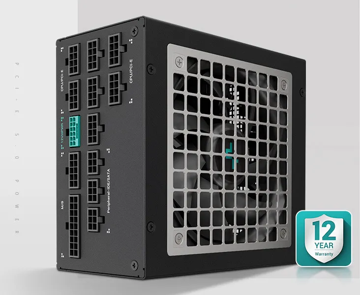 DeepCool PX1000P ATX3.0 80 PLUS Platinum Fully Modular 1000W Power Supply (Black) overview 1