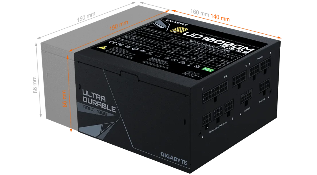 Gigabyte UD1000GM PG5 1000 Watt 80 Plus Gold SMPS overview 16