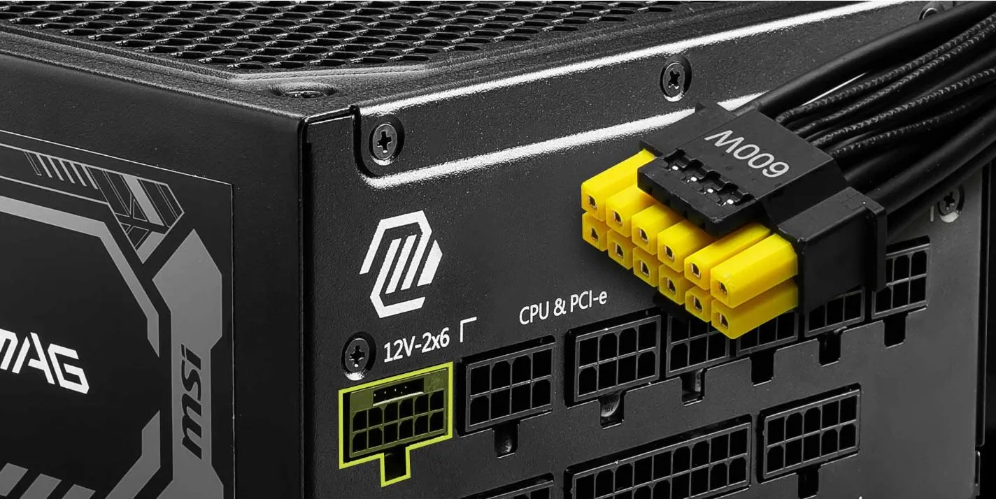 MSI MAG A1000GL 1000 Watt PCIe5 80 PLUS Gold Modular Power Supply overview 4