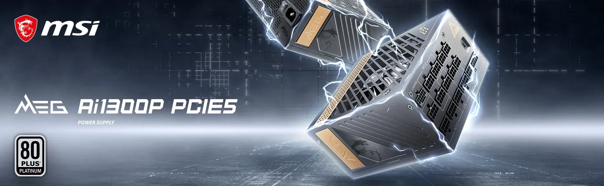 MSI MEG Ai1300P PCIE5 1300 Watt 80 Plus Platinum SMPS overview 1
