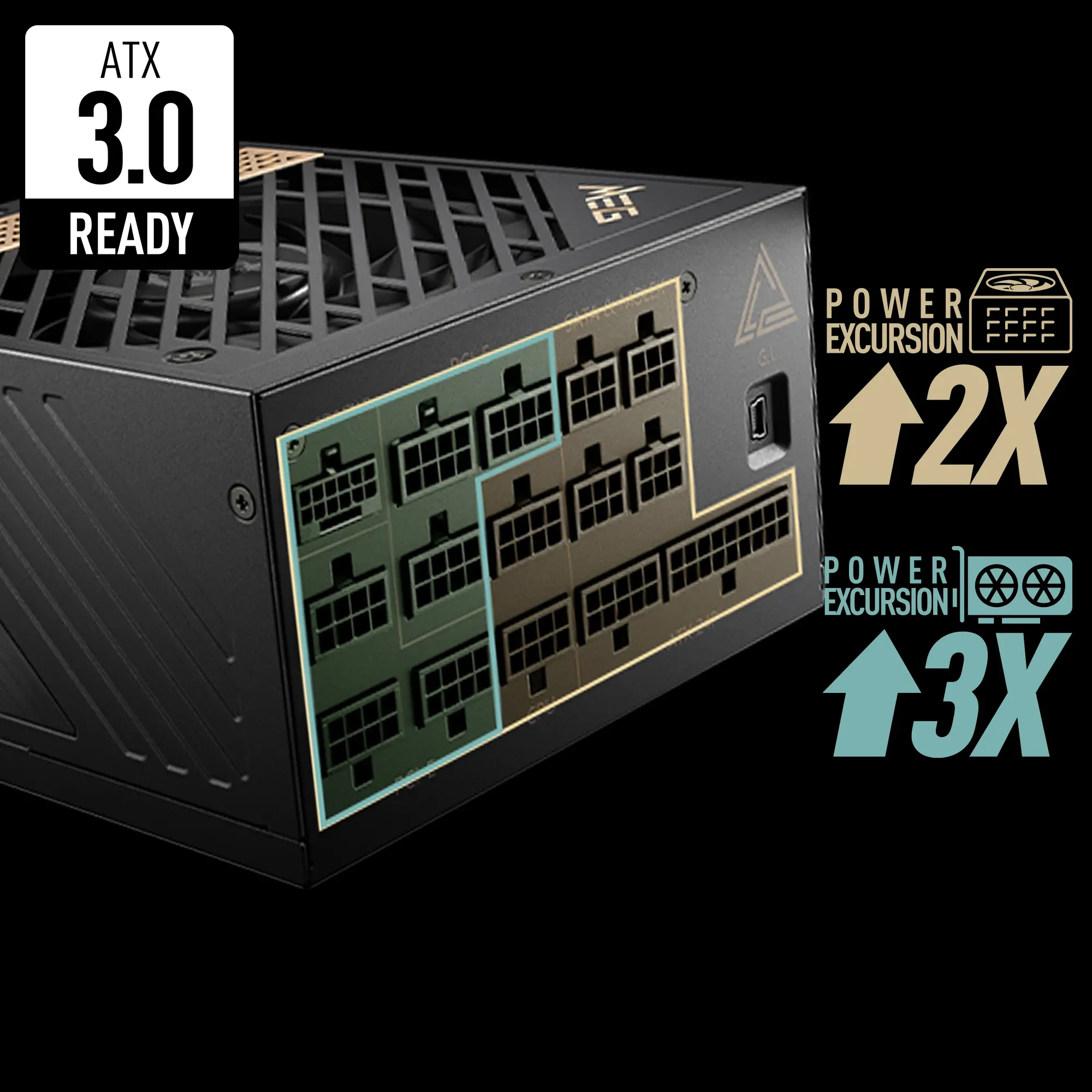 MSI MEG Ai1300P PCIE5 1300 Watt 80 Plus Platinum SMPS overview 2