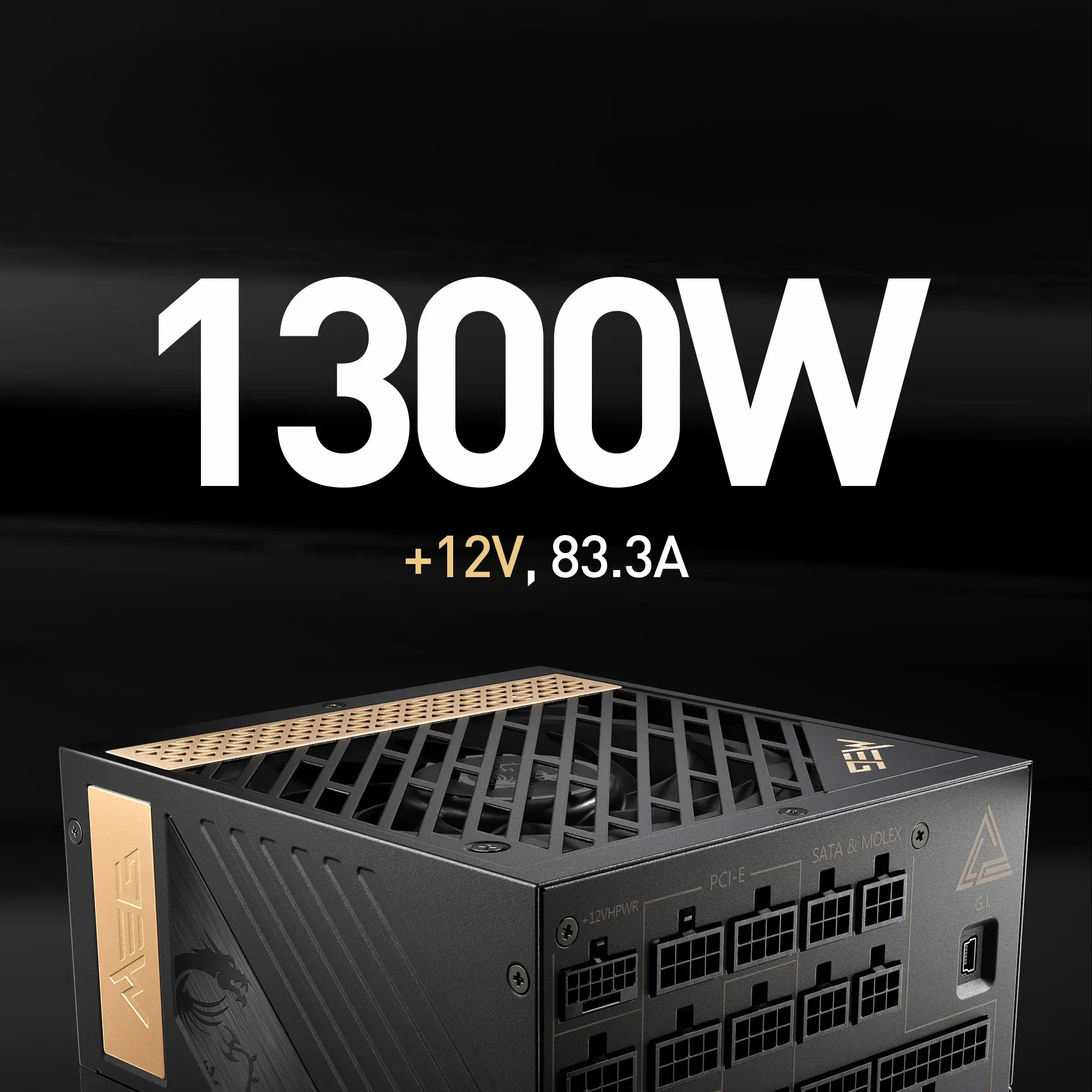 MSI MEG Ai1300P PCIE5 1300 Watt 80 Plus Platinum SMPS overview 9