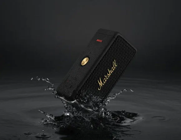 Marshall Emberton II Wireless Bluetooth Portable Speaker Black &amp; Brass overview 5
