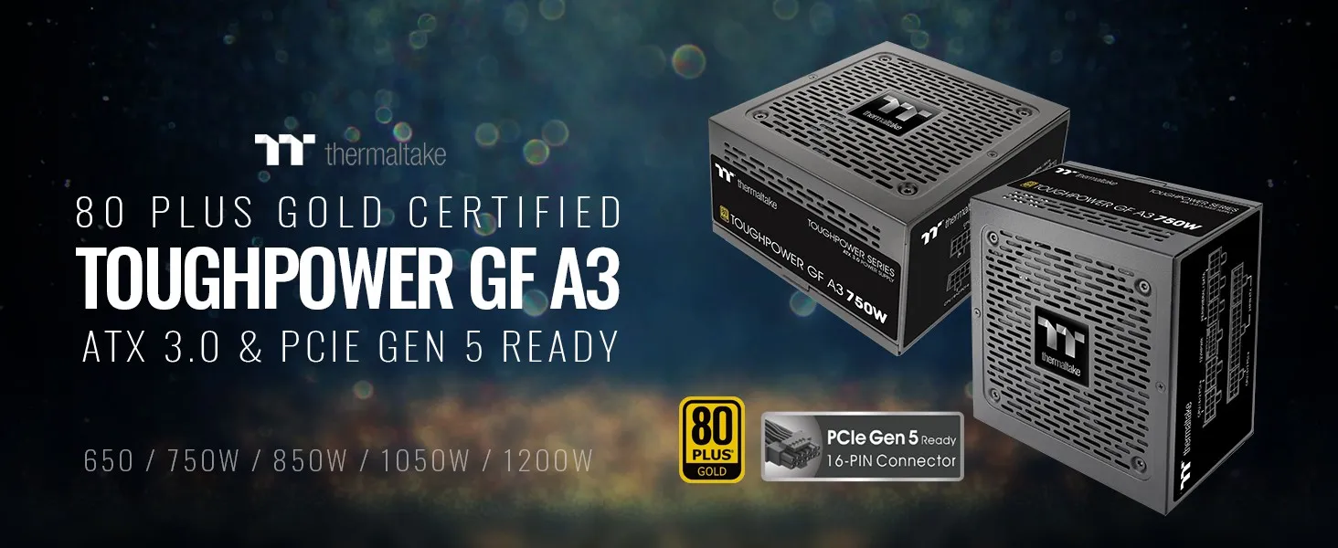 Thermaltake Toughpower GF A3 750W 80+ Gold PCIe Gen5 ATX 3.0 Fully Modular PSU overview 1