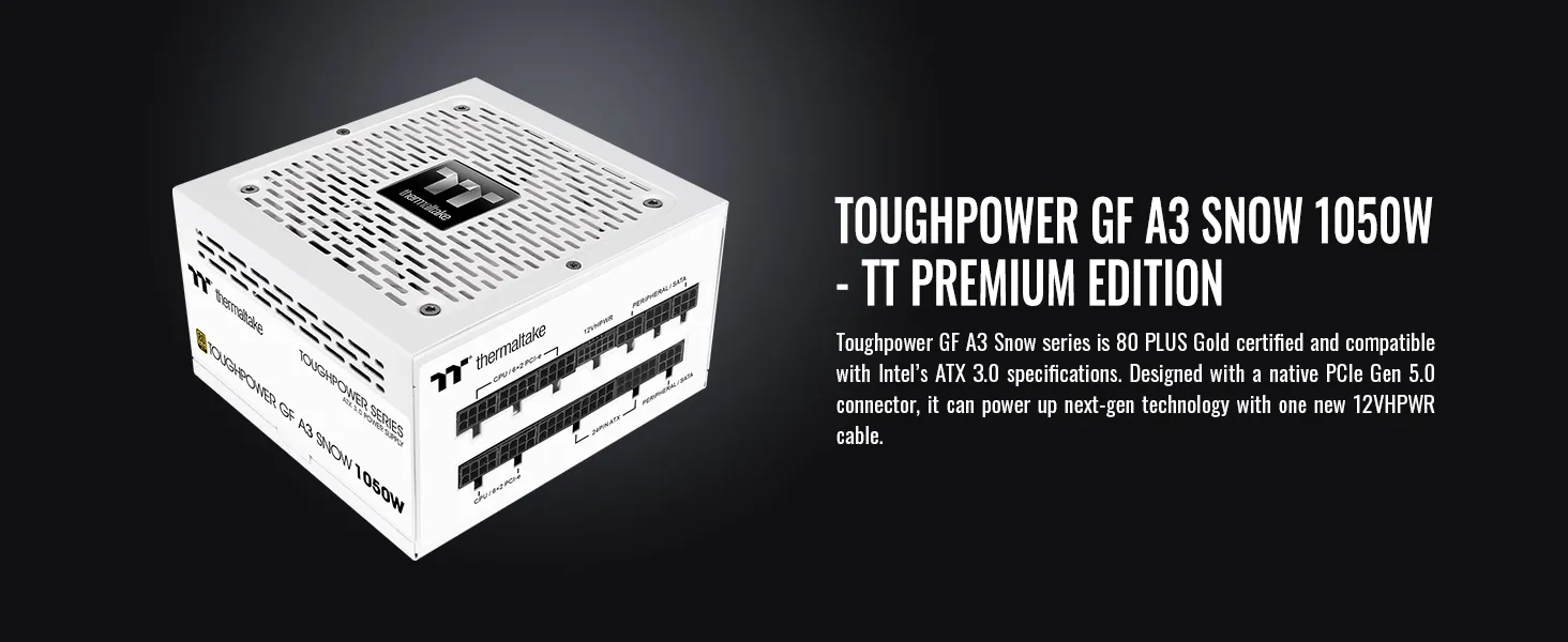 Thermaltake Toughpower GF A3 Snow 1050W 80 PLUS Gold Power Supply overview 2
