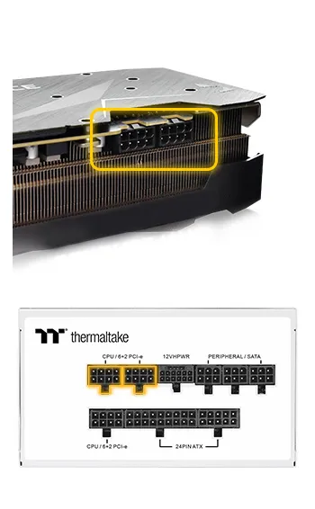 Thermaltake Toughpower GF A3 Snow Edition 850W 80 Plus Gold Full Modular ATX 3.0 Power Supply overview 6
