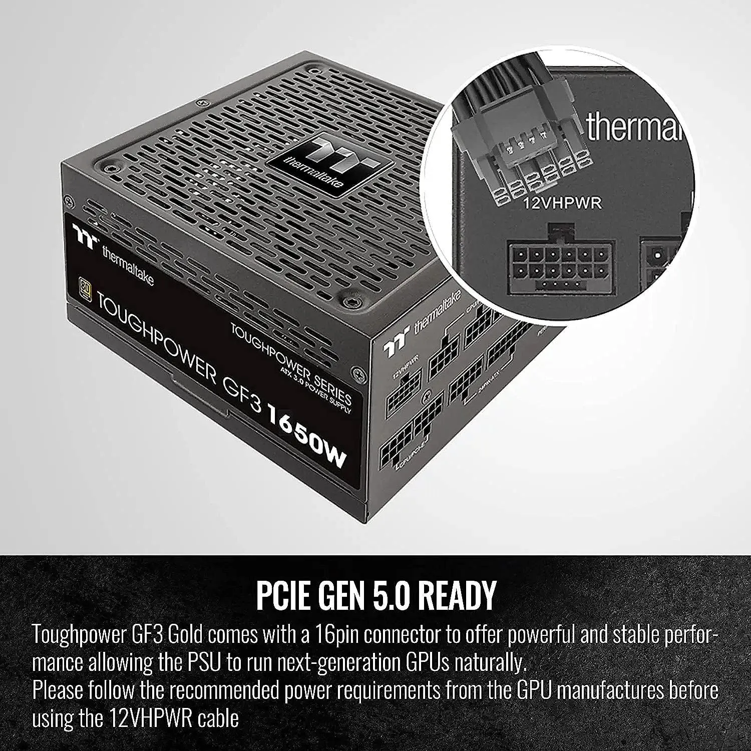 Thermaltake Toughpower GF3 1650W TT Premium Edition ATX 3.0 SMPS - 1650 Watt 80 Plus Gold SMPS overview 2