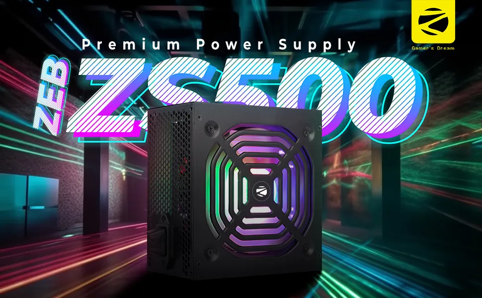 ZEBRONICS ZS500 500W Power Supply overview 2