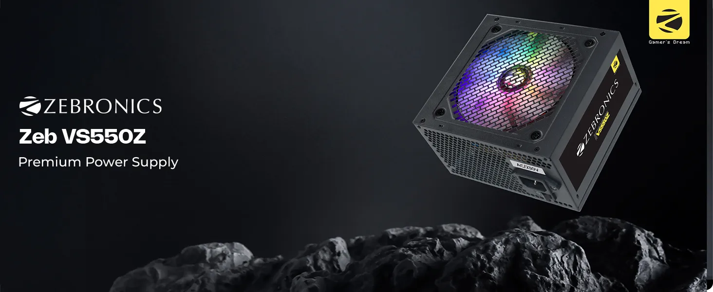 Zebronics VS550Z Premium Power Supply Black overview 2
