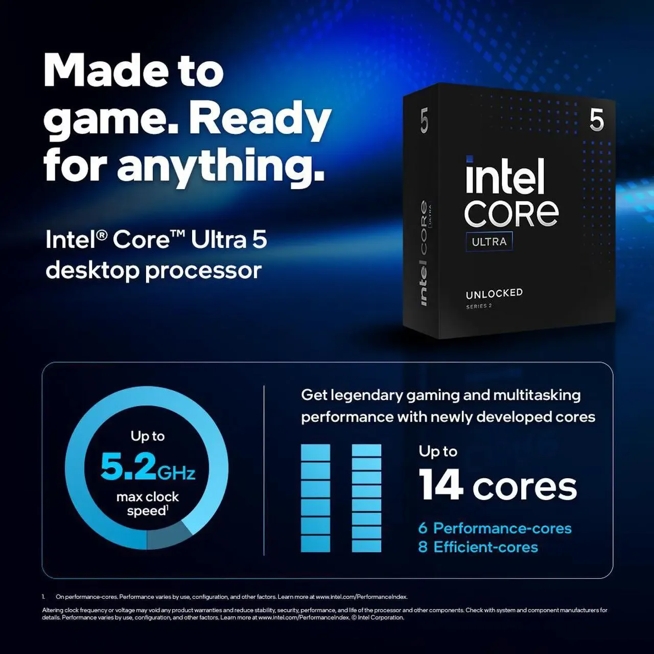 Intel Core Ultra 5 245K LGA1851 OEM Desktop Processor (5.2 GHz / 14 Cores / 14 Threads) overview 2