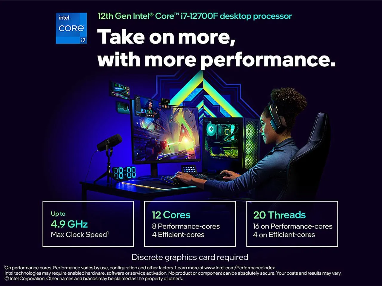 Intel Core i7-12700F LGA1700 Desktop Processor (4.90 GHz / 12 Cores / 20 Threads) overview 2