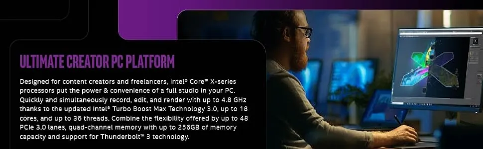 Intel Core i9-10980XE Extreme LGA2066 Desktop Processor (4.60 GHz / 18 Cores / 36 Threads) overview 3