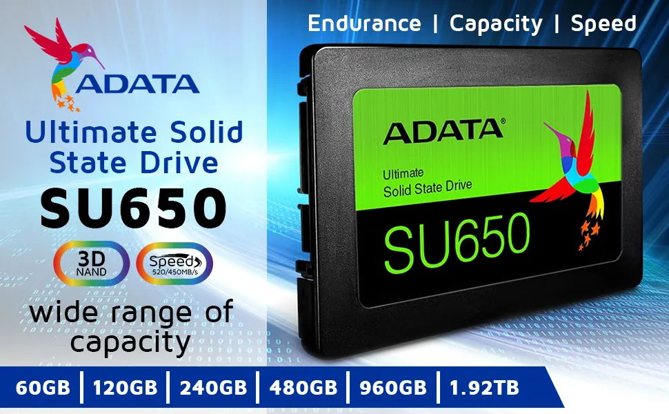 ADATA Ultimate SU650 3D NAND 1TB SSD overview 1