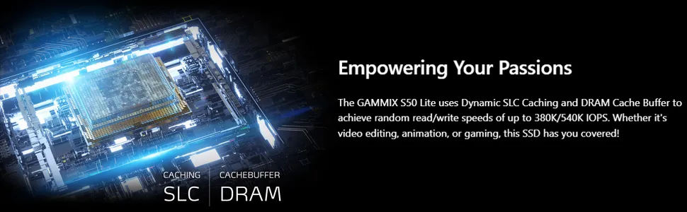 Adata XPG Gammix S50 Lite 512 GB M.2 NVMe Internal SSD GEN 4 overview 4