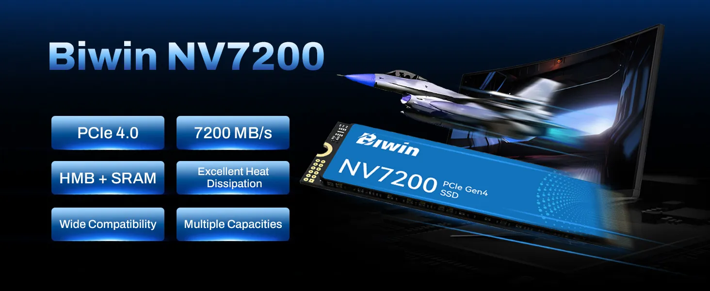 BIWIN NV7200 1TB PCIe 4.0 NVMe M.2 2280 Internal PC Solid State Drive overview 1