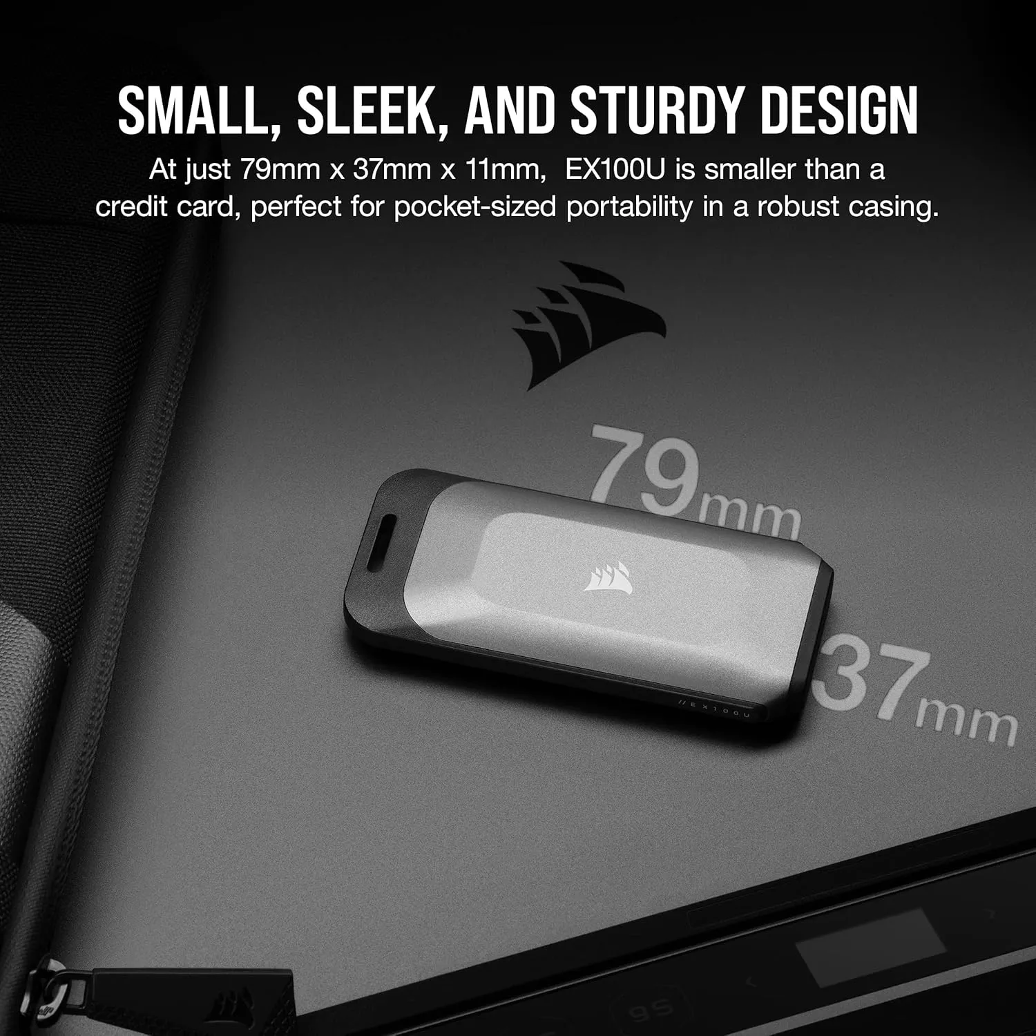 CORSAIR EX100U 4TB Portable Solid State USB-C Storage Drive overview 2