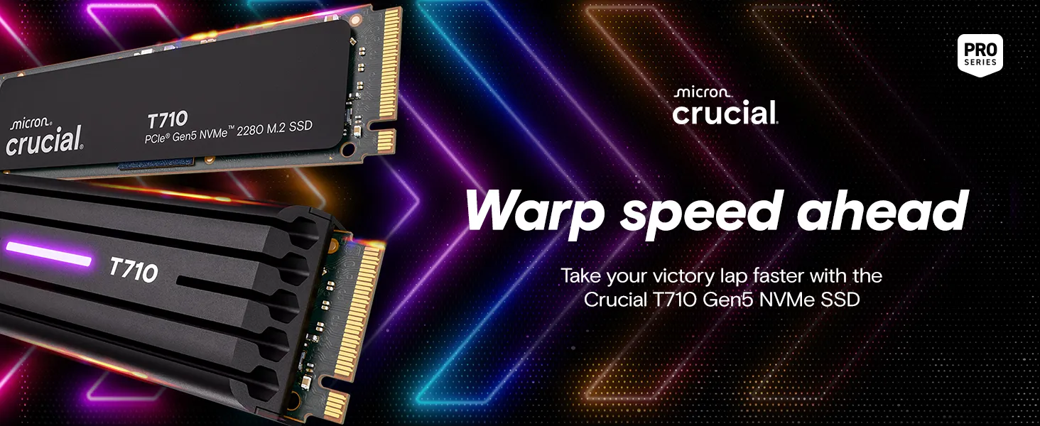 Crucial 1TB T710 NVMe PCIe 5.0 M.2 Internal SSD overview 1